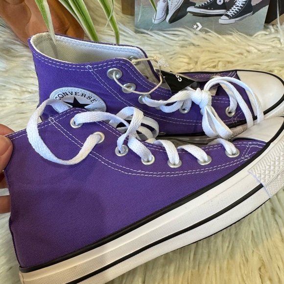 New🌿Converse Chuck Taylor All Star High-Top Purple Sneaker - Picture 7 of 9